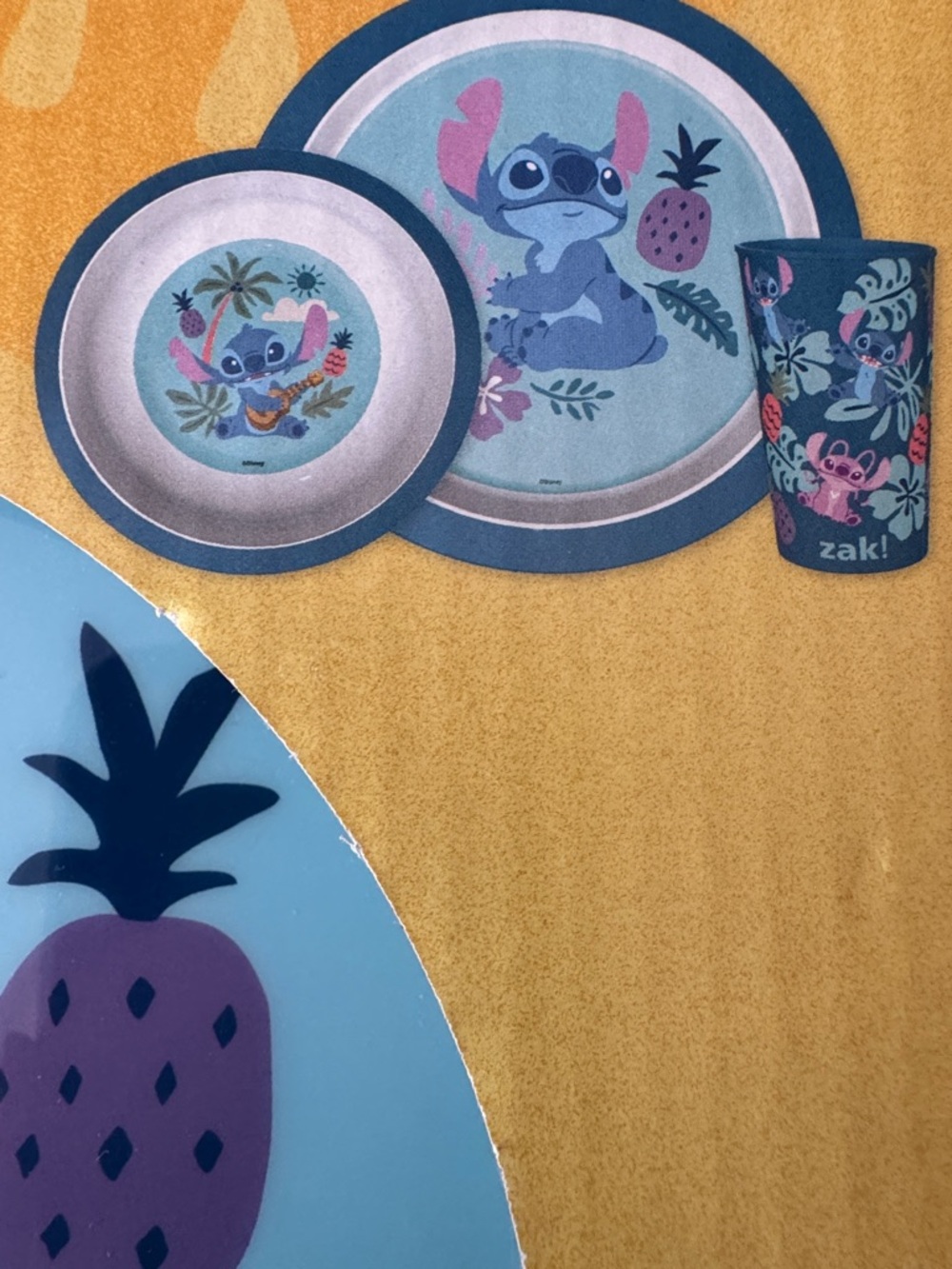 Disney Lilo & Stitch Melamine Plate Set - Teal, Navy & Pink Accents